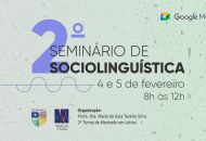 Thumbnail for the post titled: Segundo Seminário de Sociolinguística acontece em fevereiro