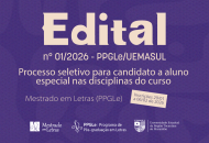 Thumbnail for the post titled: Estão abertas as inscrições para Aluno Especial no Mestrado em Letras – Turma 2026.1